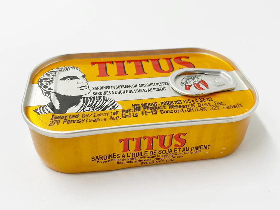 CONSERVE – Titus Sardines À L'Huile De Soja – UNITÉ